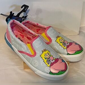 PICK 2/$15.00
Princess Peach Themed Kids Slip-On Shoes - Pink and Gray